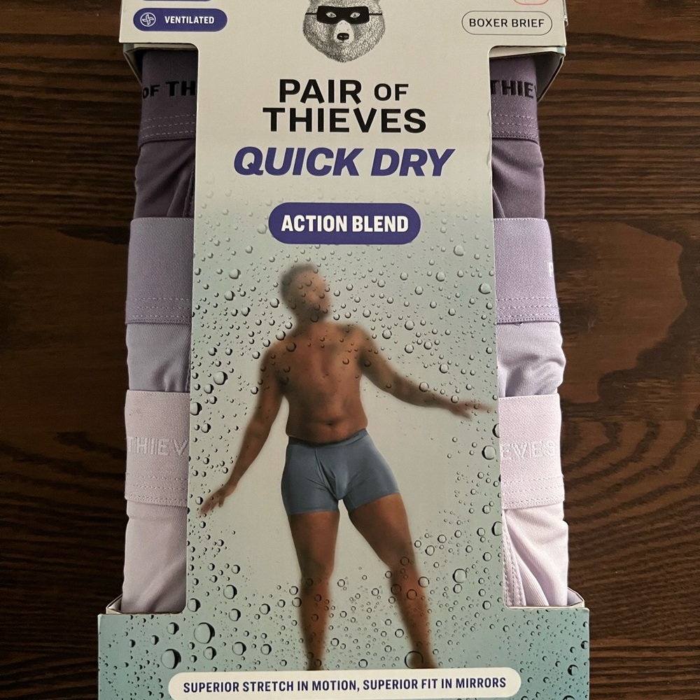 Men's Quick Dry Boxer Briefs - Purple Collection (3 Pack)